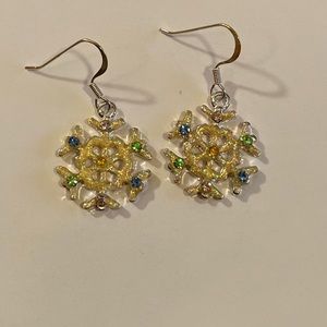 Sale Snowflake Earrings, Handmade